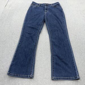 LL Bean Jeans Womens 14 Reg Blue Denim Classic Fit Stretch Bootcut High Rise